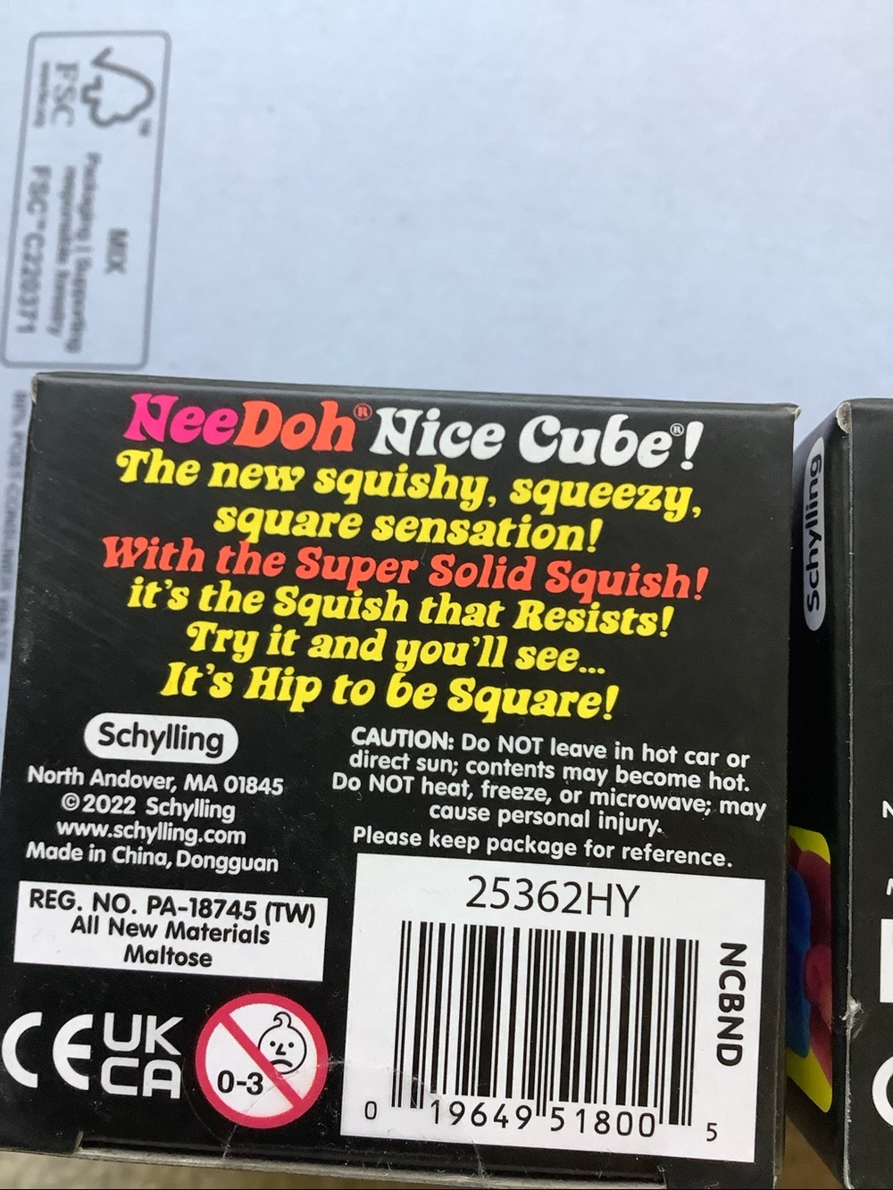 NeeDoh Nice Cube Super Solid Squish Purple - Picture 6 of 6